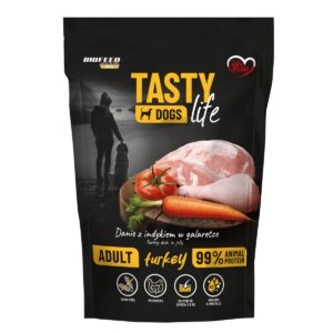 Mokra karma dla psów Tasty Dogs Life INDYK 90% - danie w galaretce (saszetka) 500 g
