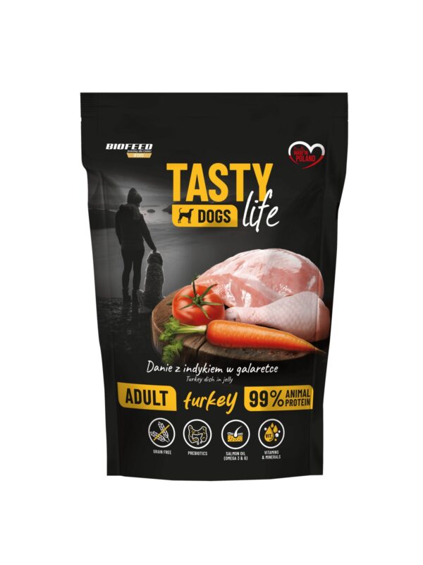 132-Mokra-karma-dla-psow-Tasty-Dogs-Life-INDYK-90-danie-w-galaretce-saszetka-500-g.jpg Mokra karma dla psów Tasty Dogs Life INDYK 90% - danie w galaretce (saszetka) 500 g