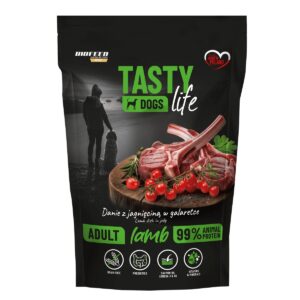Mokra karma dla psów Tasty Dogs Life JAGNIĘCINA 90% - danie w galaretce (saszetka) 500 g