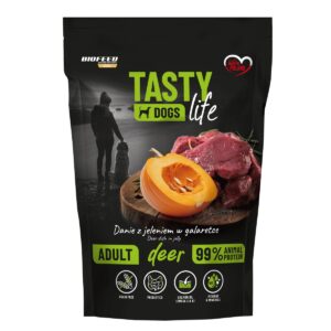 Mokra karma dla psów Tasty Dogs Life JELEŃ 90% - danie w galaretce (saszetka) 500 g
