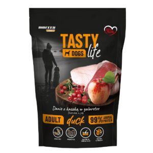 Mokra karma dla psów Tasty Dogs Life KACZKA 90% - danie w galaretce (saszetka) 500 g