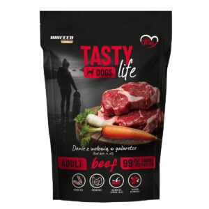 Mokra karma dla psów Tasty Dogs Life WOŁOWINA 90% - danie w galaretce (saszetka) 500 g