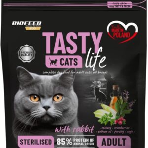 Karma dla kotów Tasty Cats Life STERILISED z królikiem