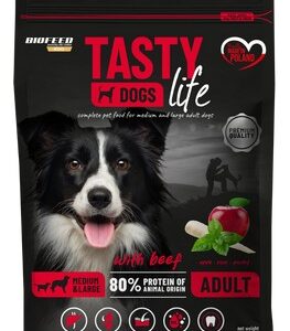 Karma dla psa Tasty Dogs Life z wołowiną (średnie i duże rasy)