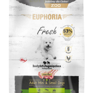 Karma dla psów EUPHORIA Fresh z indykiem i jagnięciną (mini i małe rasy)