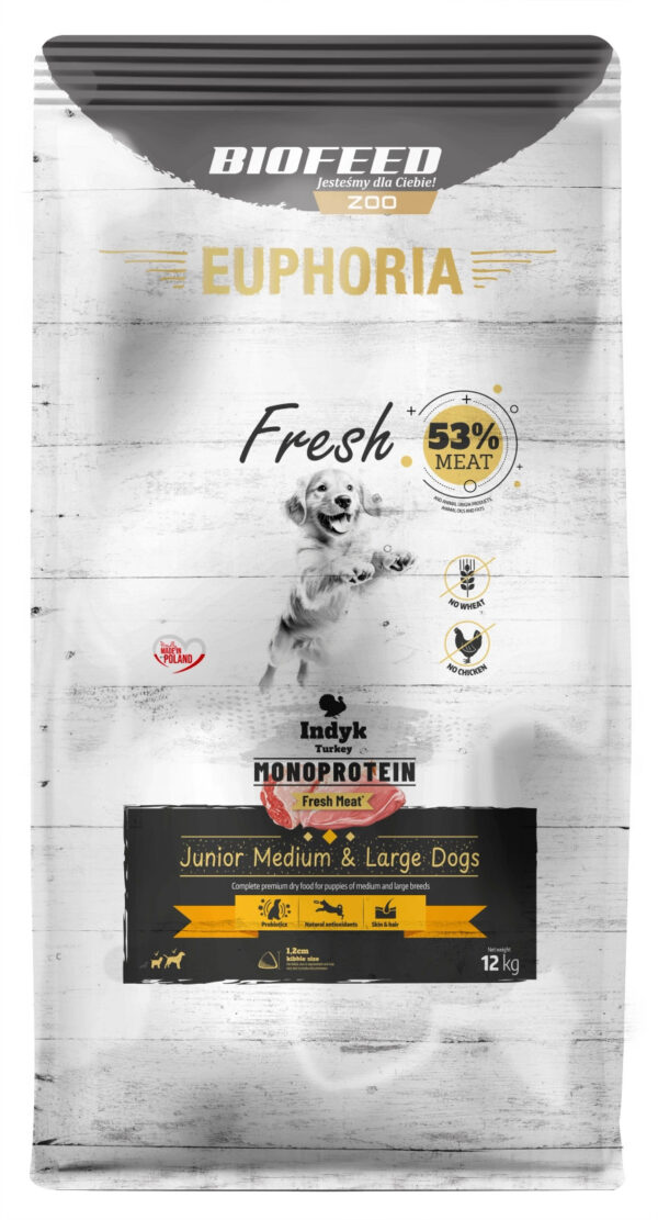 150-Karma-dla-szczeniat-EUPHORIA-Fresh-Turkey-Monoprotein-srednie-i-duze-rasy-12-kg.jpg Karma dla szczeniąt EUPHORIA Fresh Turkey Monoprotein (średnie i duże rasy) 12 kg