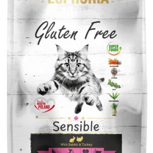 Karma dla kotów EUPHORIA Gluten Free Cat SENSIBLE Indyk & Królik