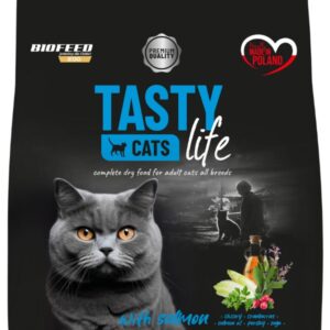 Karma dla kotów Tasty Cats Life STERILISED z łososiem