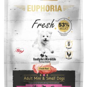 Karma dla psów EUPHORIA Fresh z indykiem i królikiem (mini i małe rasy)