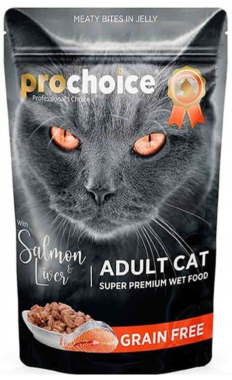 326-ProChoice-Adult-Cat-Salmon-Mokra-karma-dla-kotow-w-saszetkach-z-lososiem-i-watrobka-w-galarecie-85g.jpg ProChoice Adult Cat Salmon - Mokra karma dla kotów w saszetkach z łososiem i wątróbką w galarecie 85g
