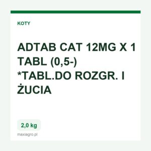 Adtab cat 12mg x 1 tabl 0 5 2 0kg tabl do rozgr i zucia