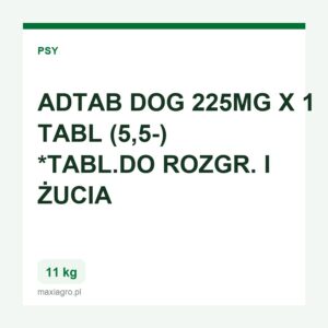 Adtab dog 225mg x 1 tabl 5 5 11kg tabl do rozgr i zucia
