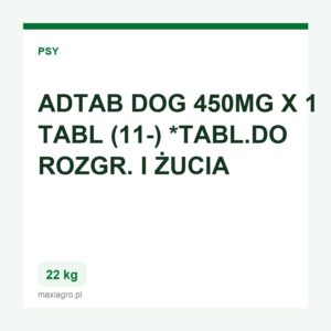 Adtab dog 450mg x 1 tabl 11 22kg tabl do rozgr i zucia