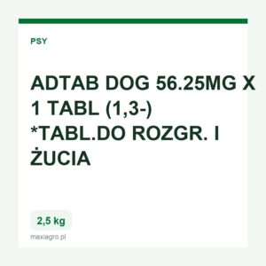 Adtab dog 56 25mg x 1 tabl 1 3 2 5kg tabl do rozgr i zucia