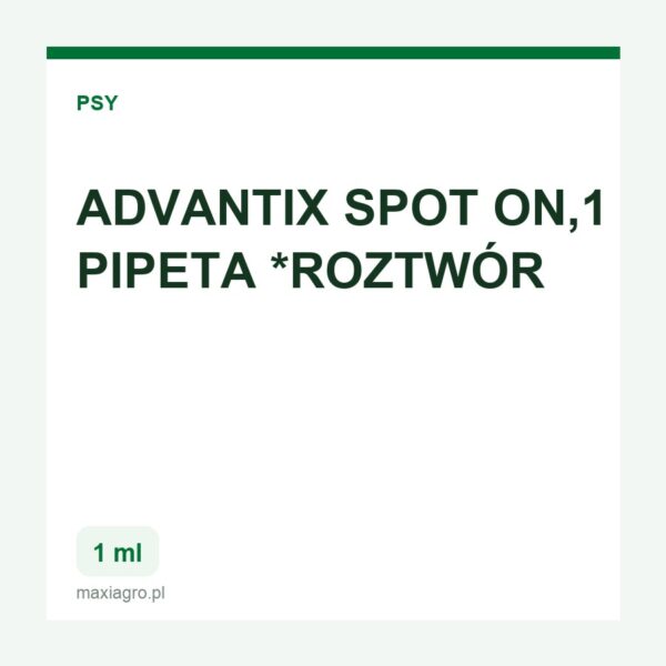 Advantix spot on 1ml 1 pipeta roztwor