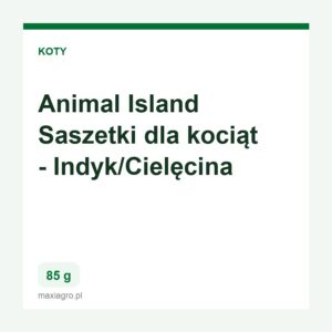 Animal island saszetki dla kociat 85g indyk cielecina