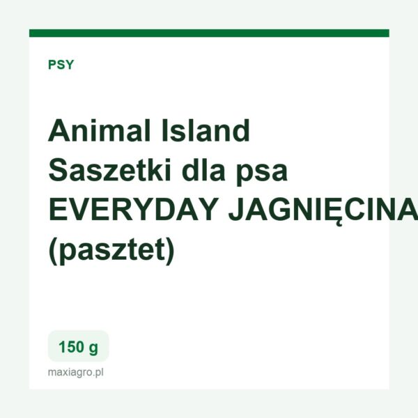 Animal island saszetki dla psa everyday 150g jagniecina pasztet