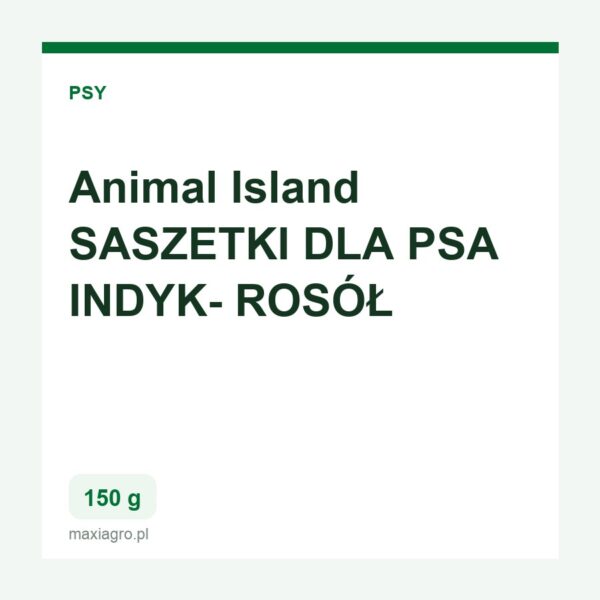 Animal island saszetki dla psa indyk 150g rosol