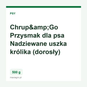 Chrup amp go przysmak dla psa nadziewane uszka krolika dorosly 500g