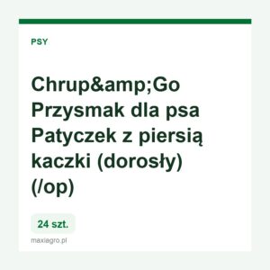 Chrup amp go przysmak dla psa patyczek z piersia kaczki dorosly 500g