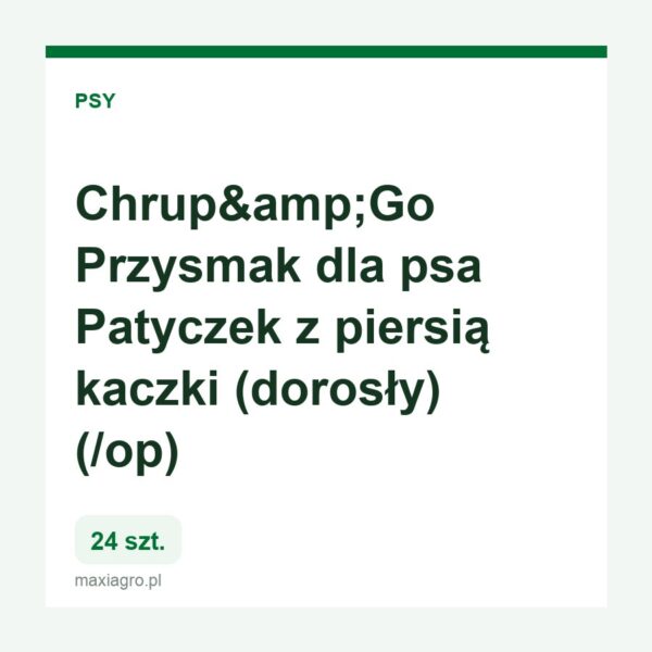 Chrup amp go przysmak dla psa patyczek z piersia kaczki dorosly 500g