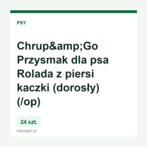 Chrup amp go przysmak dla psa rolada z piersi kaczki dorosly 500g 24 s