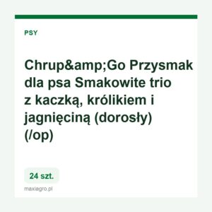 Chrup amp go przysmak dla psa smakowite trio z kaczka krolikiem i jagn