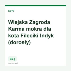 Wiejska zagroda karma mokra dla kota fileciki indyk dorosly 85g