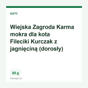 Wiejska zagroda karma mokra dla kota fileciki kurczak z jagniecina dor