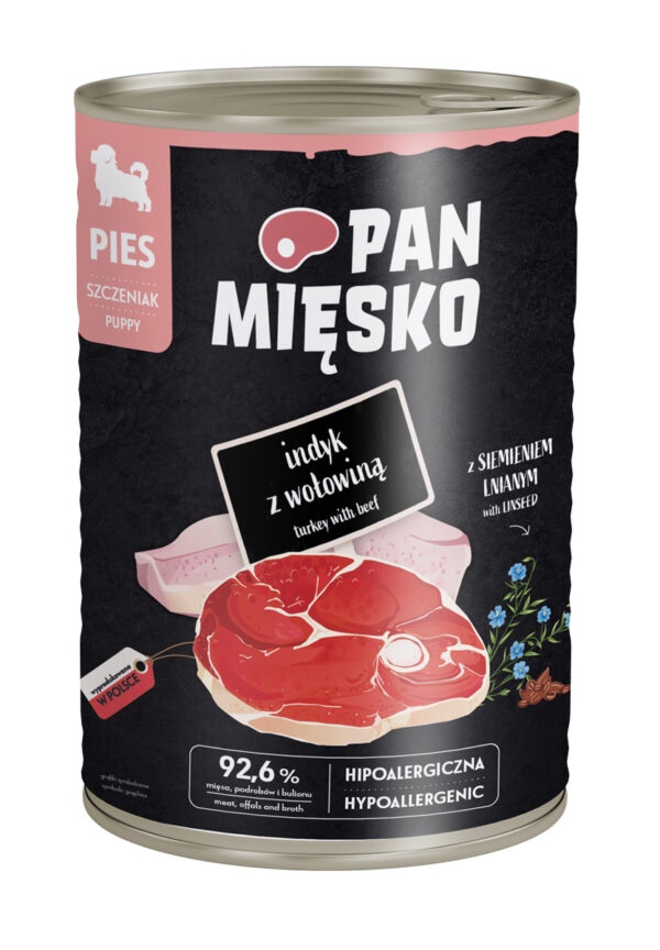 Karma-mokra-dla-psa-Pan-Miesko-Indyk-z-wolowina-400-g-szczeniak-MaxiAgro Karma mokra dla psa Pan Miesko Indyk z wolowina 400 g szczeniak MaxiAgro
