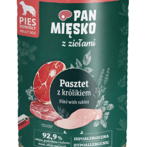 Pan Miesko z Ziolami Pasztet z krolikiem karma mokra dla psa 400 g MaxiAgro