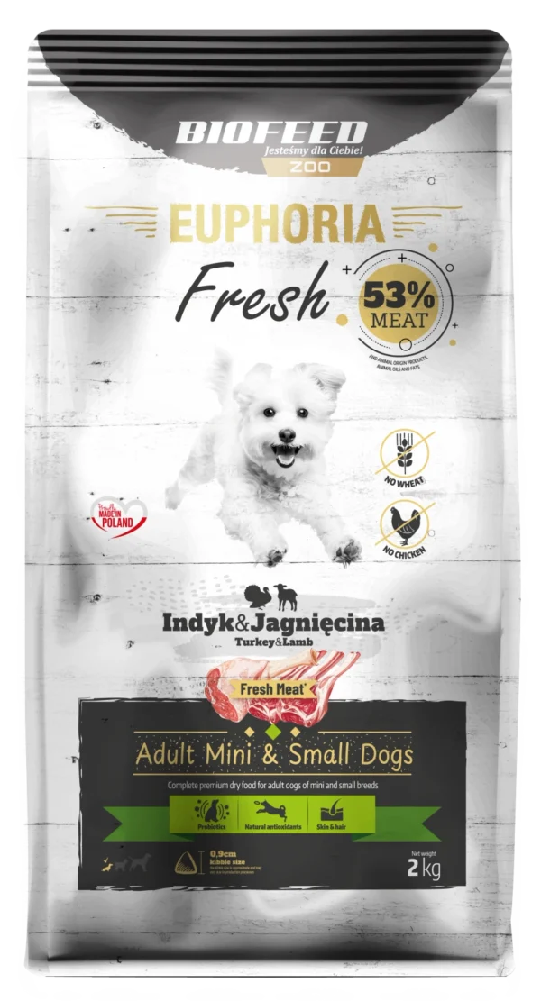 Pol pl Karma dla psow EUPHORIA Fresh z indykiem i jagniecina mini i male rasy 2 kg 2632 1.webp