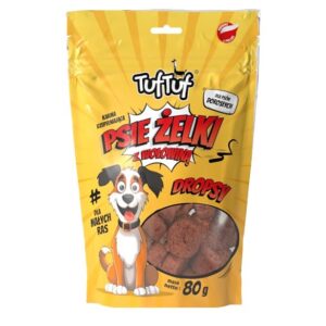 TUF TUF PSIE ŻELKI DROPSY Z WOŁOWINĄ 80g